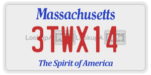 3TWX14 license plate in Massachusetts
