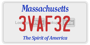 3VAF32  license plate in MA