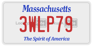 3WLP79 license plate in Massachusetts