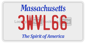 3WVL66 license plate in Massachusetts