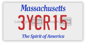 3YCR15 license plate in Massachusetts