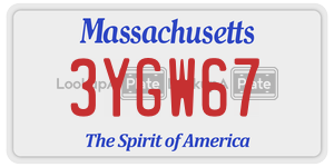3YGW67 license plate in Massachusetts