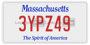 3YPZ49 license plate in Massachusetts