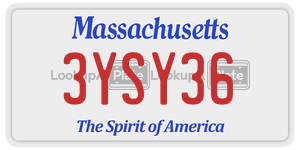 3YSY36  license plate in MA