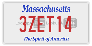 3ZET14 license plate in Massachusetts