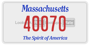 40070  license plate in MA