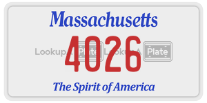 4026 license plate in Massachusetts