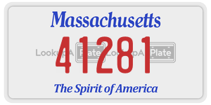 41281 license plate in Massachusetts