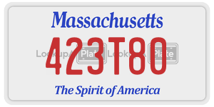 423T80  license plate in MA