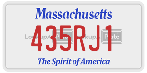 435RJ1  license plate in MA