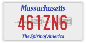 461ZN6 license plate in Massachusetts