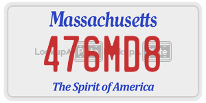 476MD8 license plate in Massachusetts