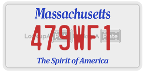 479WF1  license plate in MA