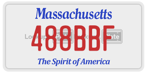 488BBF license plate in Massachusetts