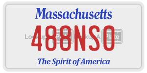 488NS0  license plate in MA