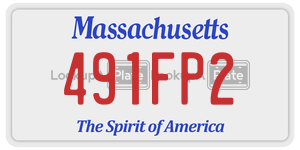 491FP2 license plate in Massachusetts