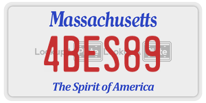4BES89 license plate in Massachusetts