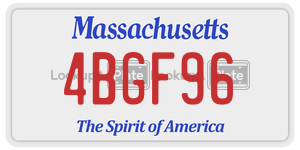 4BGF96 license plate in Massachusetts