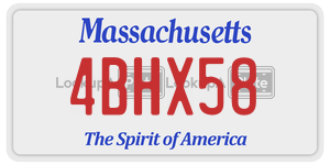 4BHX58  license plate in MA
