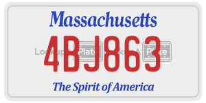 4BJ863  license plate in MA
