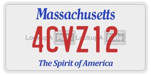 4CVZ12  license plate in MA