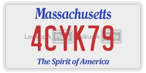 4CYK79 license plate in Massachusetts