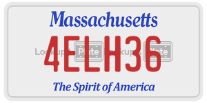 4ELH36 license plate in Massachusetts