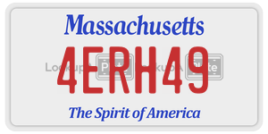 4ERH49 license plate in Massachusetts