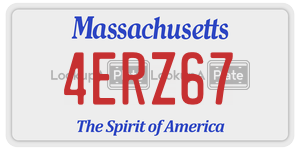 4ERZ67 license plate in Massachusetts