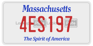 4ES197 license plate in Massachusetts