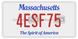 4ESF75  license plate in MA
