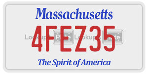 4FEZ35 license plate in Massachusetts