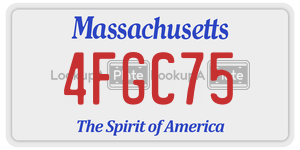 4FGC75 license plate in Massachusetts