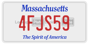 4FJS59 license plate in Massachusetts