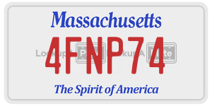 4FNP74  license plate in MA