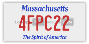 4FPC22 license plate in Massachusetts