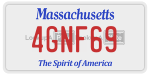 4GNF69  license plate in MA
