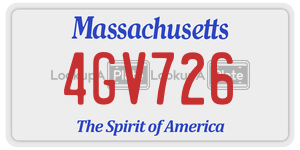 4GV726  license plate in MA