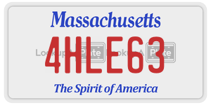 4HLE63  license plate in MA