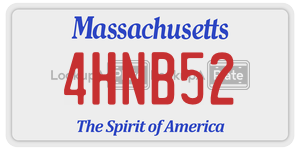 4HNB52  license plate in MA