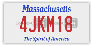 4JKM18 license plate in Massachusetts