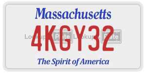4KGY32 license plate in Massachusetts