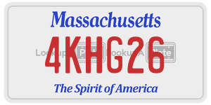 4KHG26 license plate in Massachusetts
