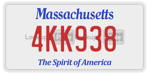 4KK938  license plate in MA