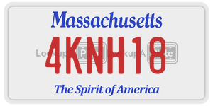 4KNH18  license plate in MA
