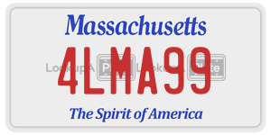 4LMA99 license plate in Massachusetts