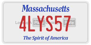 4LYS57 license plate in Massachusetts