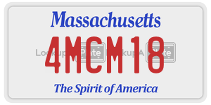 4MCM18 license plate in Massachusetts