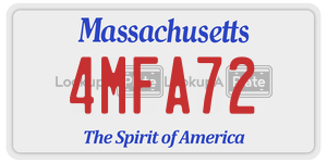 4MFA72 license plate in Massachusetts