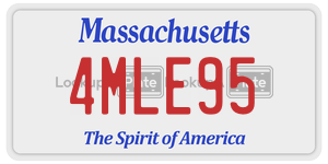 4MLE95  license plate in MA